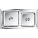 Nirali Ornate Stainless Steel Bowl Kitchen Sink in 304 Grade + PVC Plumbing Connector - peelOrange.com