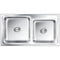 Nirali Ornate Stainless Steel Bowl Kitchen Sink in 304 Grade + PVC Plumbing Connector - peelOrange.com