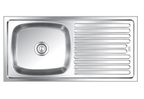 Nirali Elegance Stainless Steel Single Bowl Kitchen Sink in 304 Grade + PVC Plumbing Connector - peelOrange.com