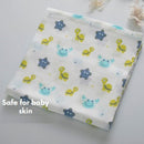 Super Soft Crab Random Printed Muslin Swaddle Blanket For Baby By MM - 1 Pc