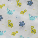 Super Soft Crab Random Printed Muslin Swaddle Blanket For Baby By MM - 1 Pc