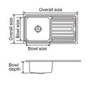 Nirali Olympia Stainless Steel Single Bowl Kitchen Sink in 304 Grade