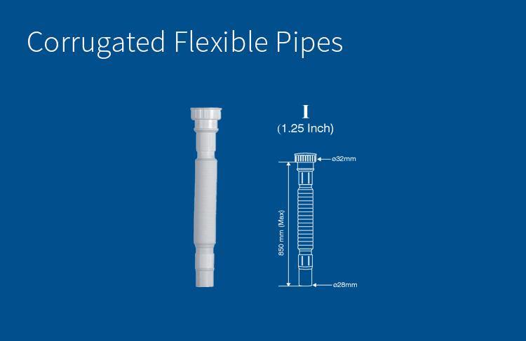Nirali Corrugated Flexible Pipes For One Bowl ( 855 mm ) - peelOrange.com