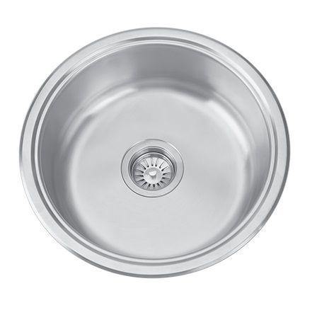 Nirali Rois Round Sink In Stainless Steel in 304 Grade With Lid + PVC Plumbing Connector - peelOrange.com
