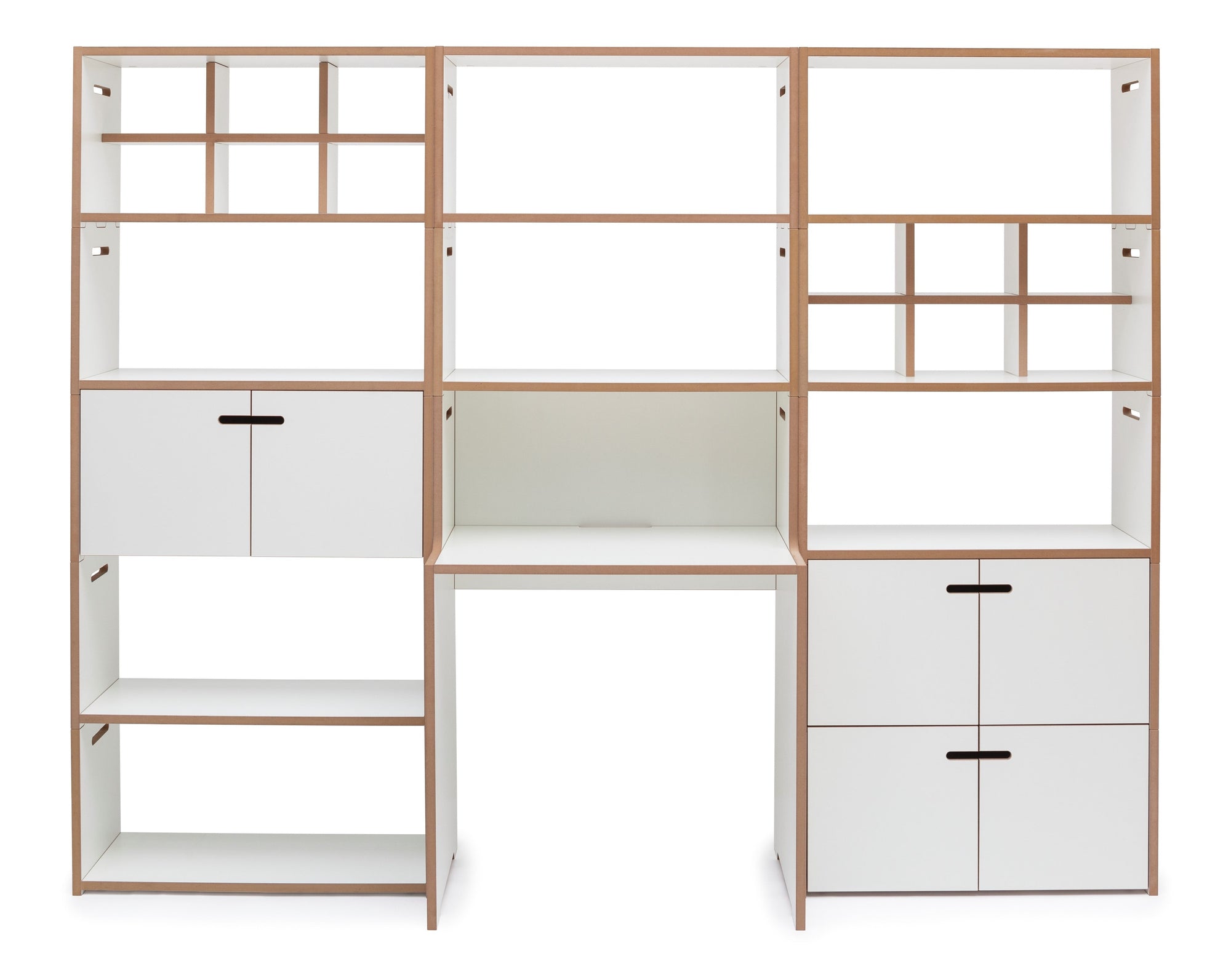Modern Adjustable Wooden Study Table With Shelves By Miza