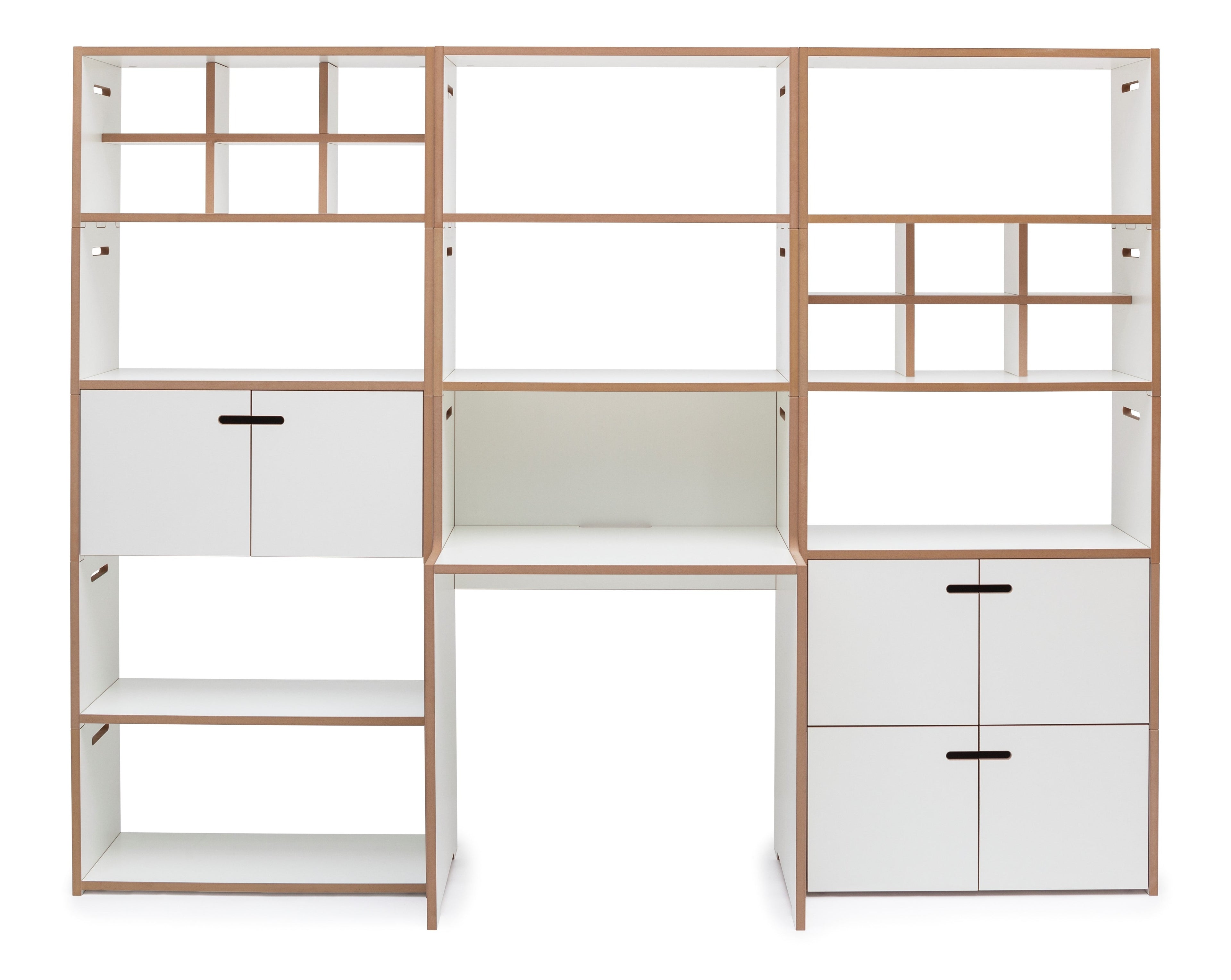 Modern Adjustable Wooden Study Table With Shelves By Miza