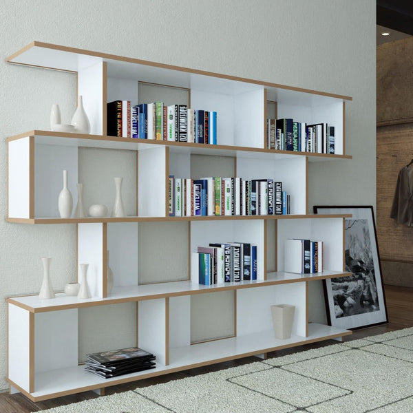 Book Shelf In Zig Zag Shape By Miza