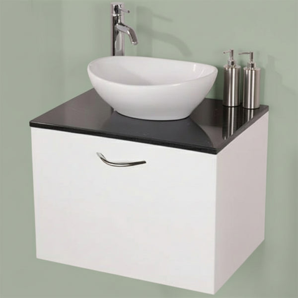 Bathroom HDHMR Water ResistantWash Basin Vanity Unit With Cabinet For Storage By Miza
