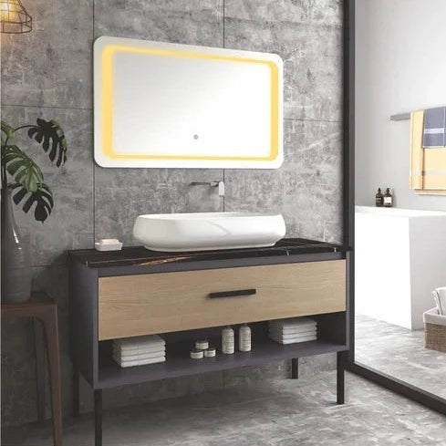 Wave Table Top Counter Wash Basin Vanity Cabinet For Bathroom by TGF